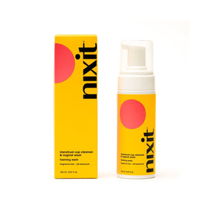 Product photo of nixit menstrual cup cleanser and vaginal wash